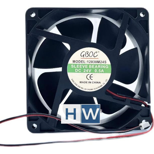 1PC GBOC 12038M24S DC24V 0.5A 12038 12CM 2-wire Heat Dissipation Fan