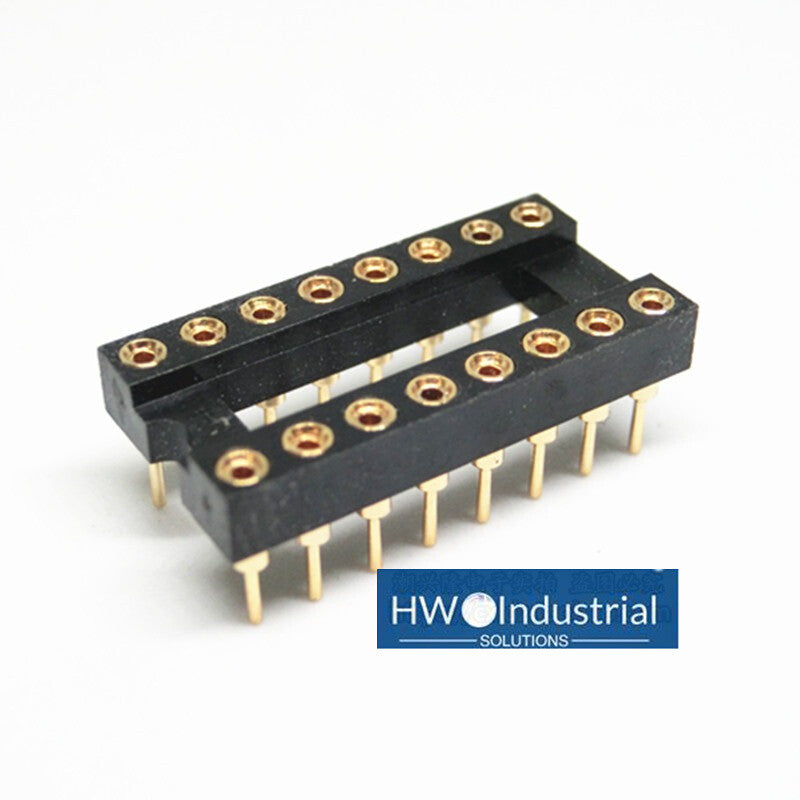 20pcs  Nextron 16P Fully Gold-plated DIP-16 IC Round Hole Socket DIP-16