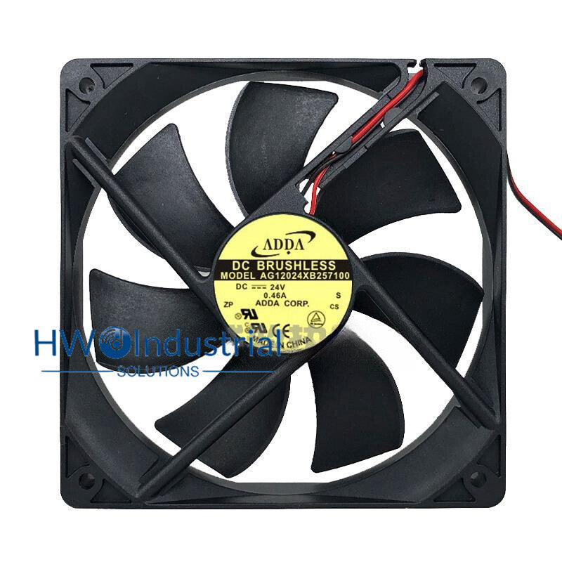 1PC AG12024XB257100 12025 24V 0.46A 12CM ADDA Inverter Cooling Fan 2-wire