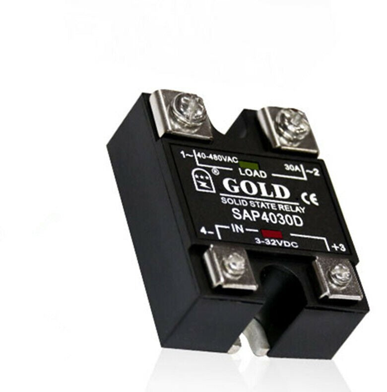 1pcs GOLD Single-phase Solid State Relay Model SAP4030D 30A DC Control AC