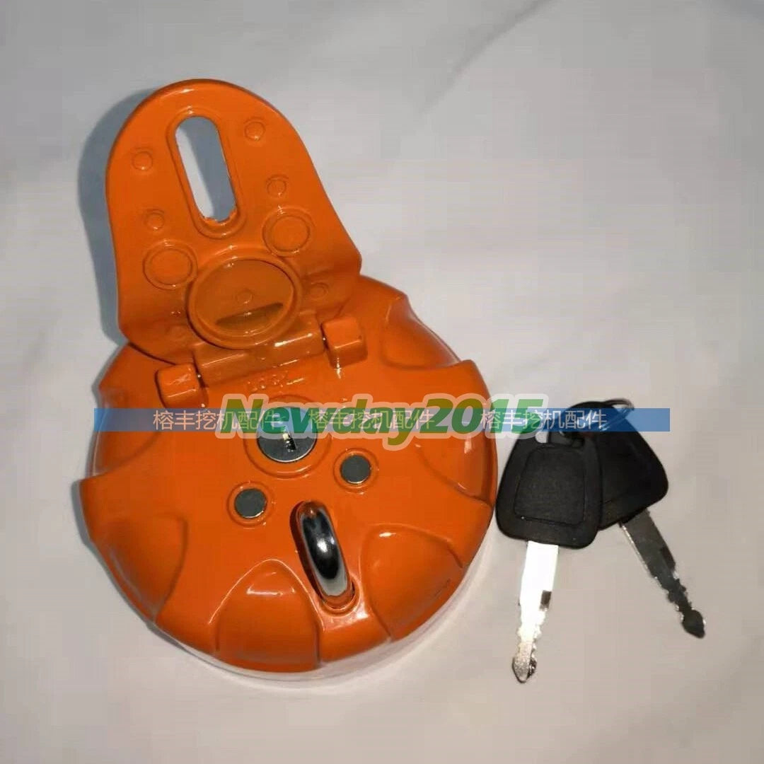 Fuel Tank Cap 2 Keys for Daewoo Doosan Excavator DH215-7 DH225-9 DH300 DX300/225