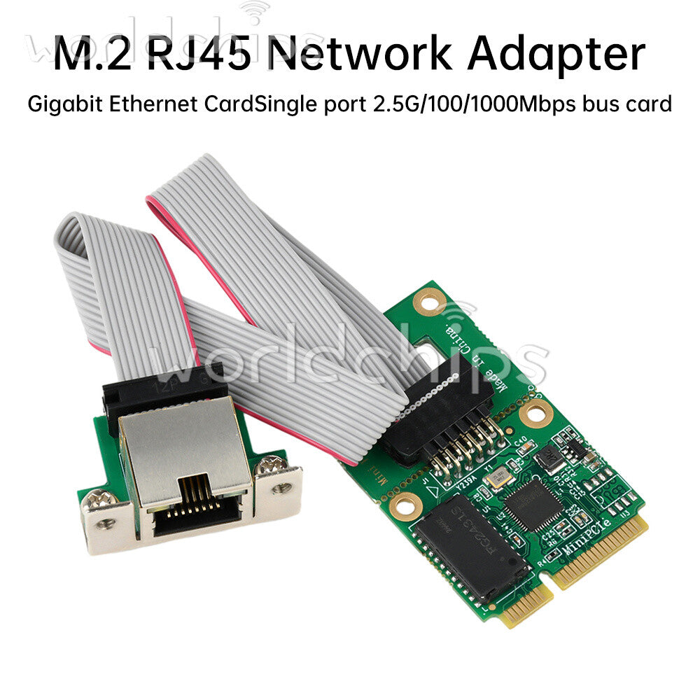 M.2 Key A+E/PCI-E 2.5G Gigabit Ethernet Network Lan Card 1000Mbps RTL8125BG Chip