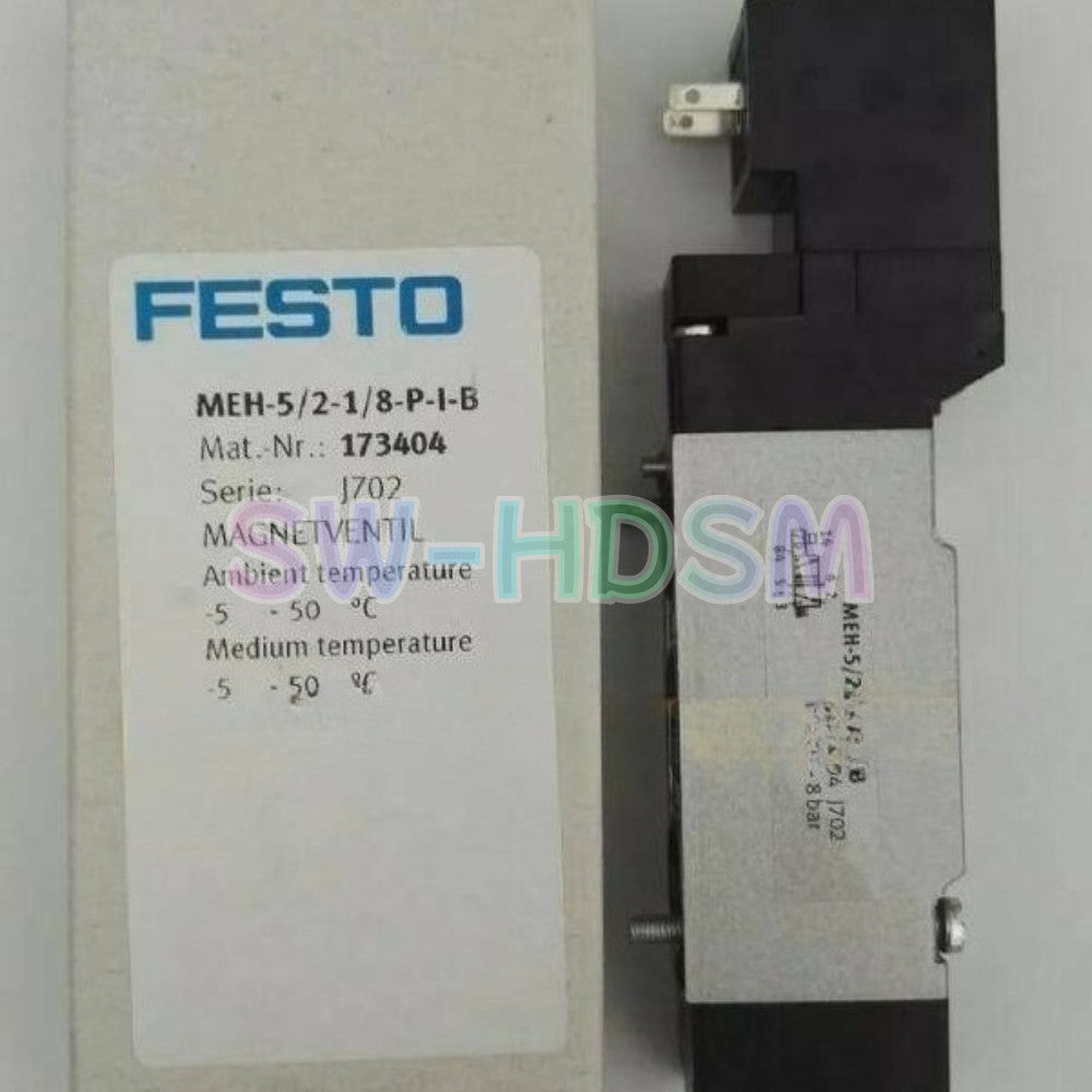 1PCS   FESTO Solenoid Valve MEH-5/2-1/8-P-I-B 173404 Freight Free