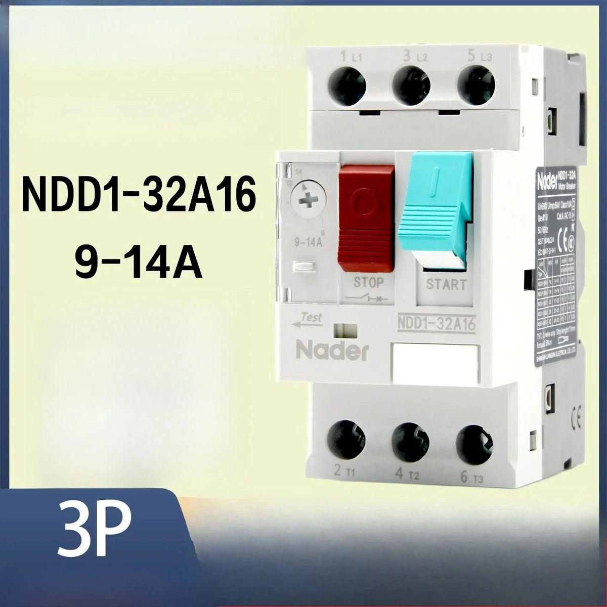1PCS  FIT FOR Nader motor protection circuit breaker switch NDD1-32A16 9-14A