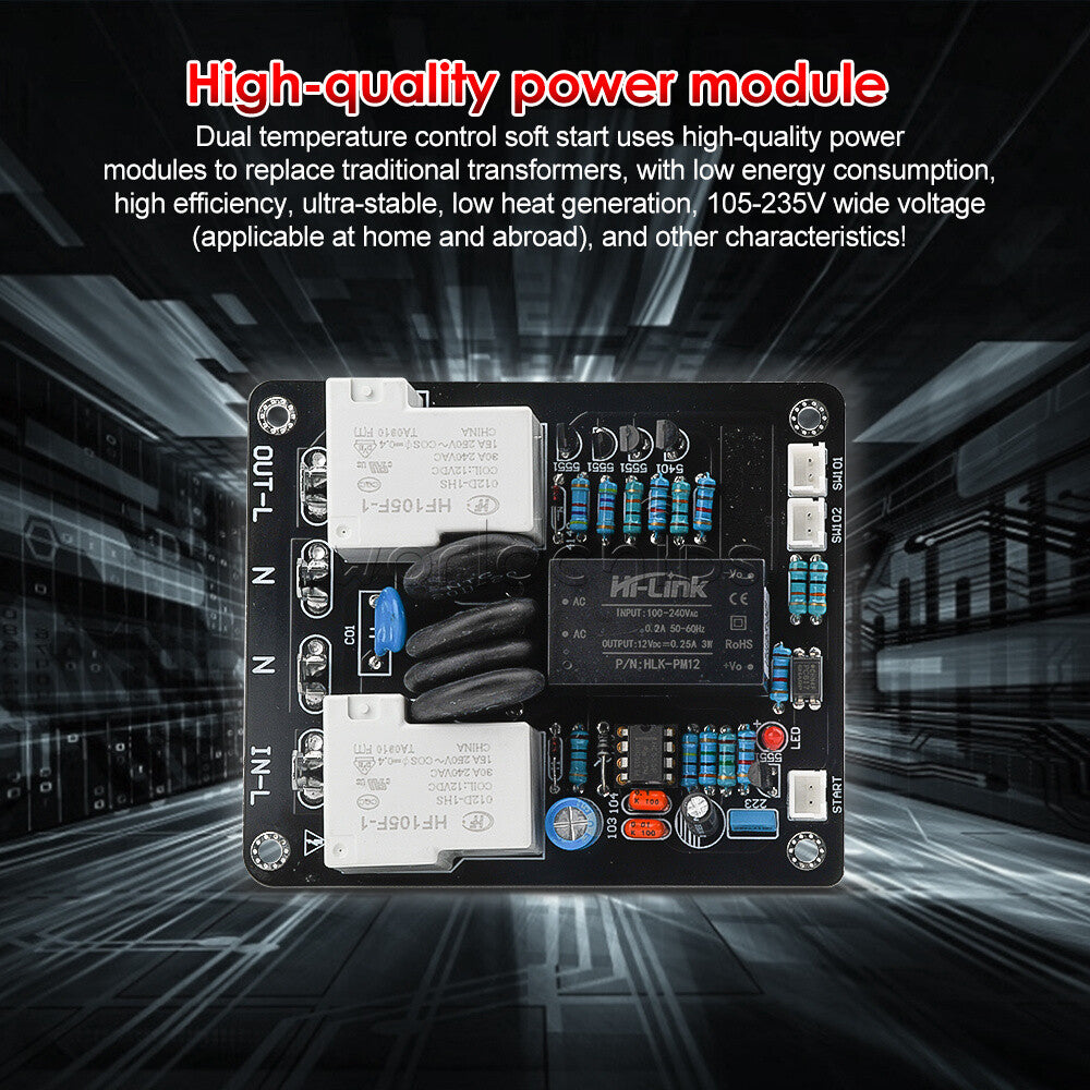 HF-105F Light-touch Dual Temperature Control Switch High-power Soft-start Board