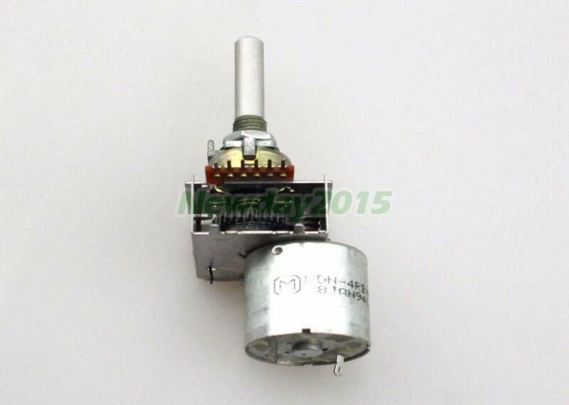 1x   Audio Motorized Potentiometer 16mm Dual-Gang A50K  50K 25mm D Shaft