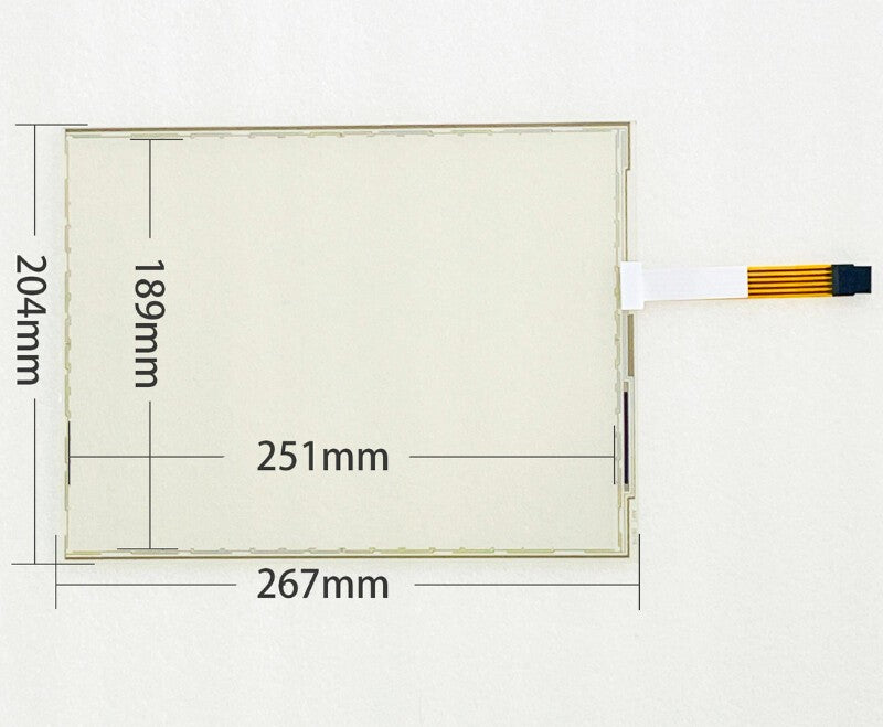 Touch Screen Panel Glass 6181F-12TSXP 6181F-12TPXP 6181F-12TPXPDC + Overlay Film