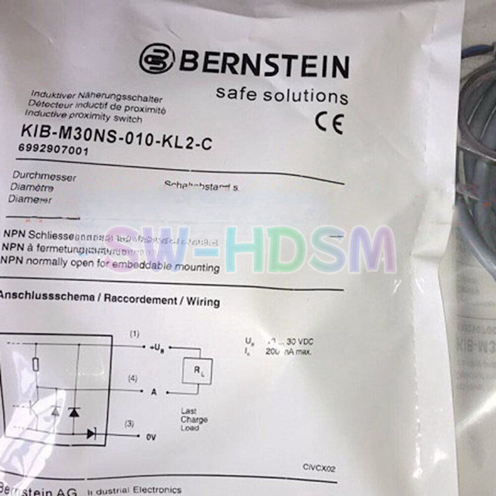 1PCS   FOR BERNSTEIN Proximity Switch KIB-M30NS-010-KL2-C Freight Free