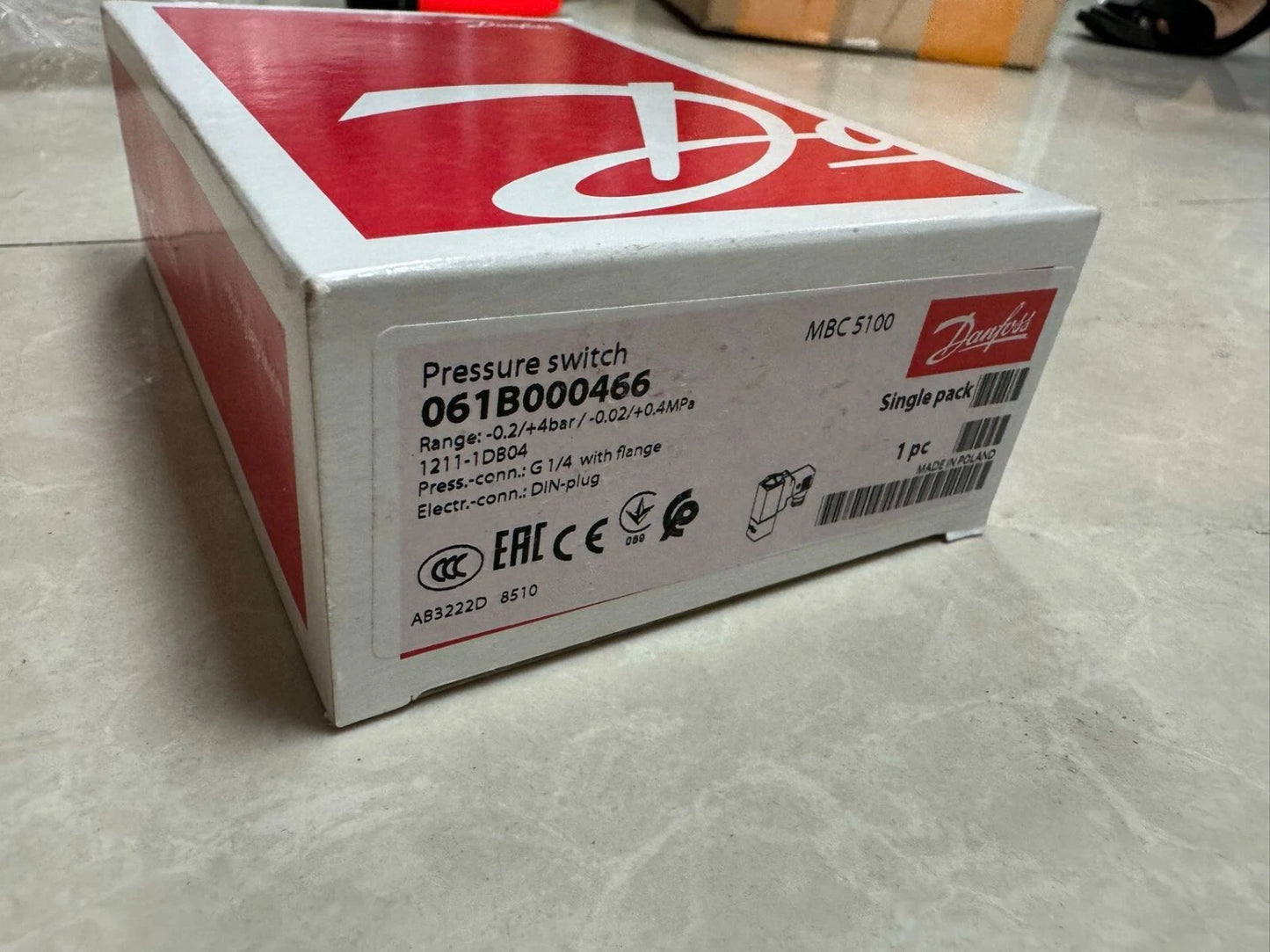 . DANFOSS 061B000466 Pressure Switch Fast Shipping #P