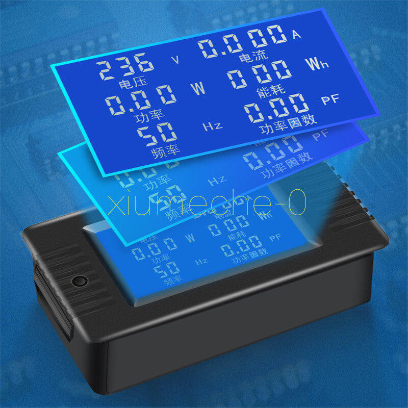 AC 80~260V 100A Single Phase Digital Ampermeter Power Energy Voltmeter Ammeter M