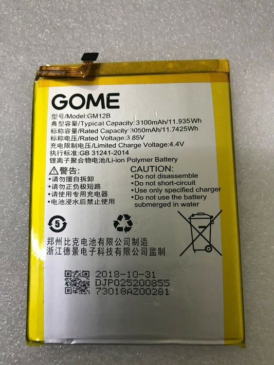 High Quality  GM12B 3100mAh / 11.935Wh Battery For GOME U7 Mobile Phone