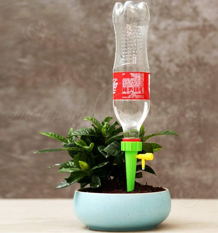 2x Automatic Adjustable Cola Bottle Drip Irrigation Flower Waterer When Vacation