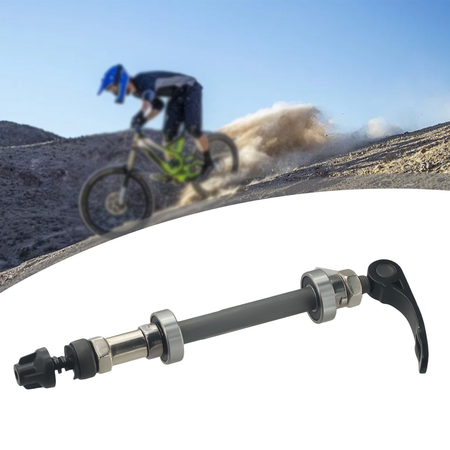 Axle Quick Release Front & Rear MTB Bike Quick Release Spare Steel Black Tools