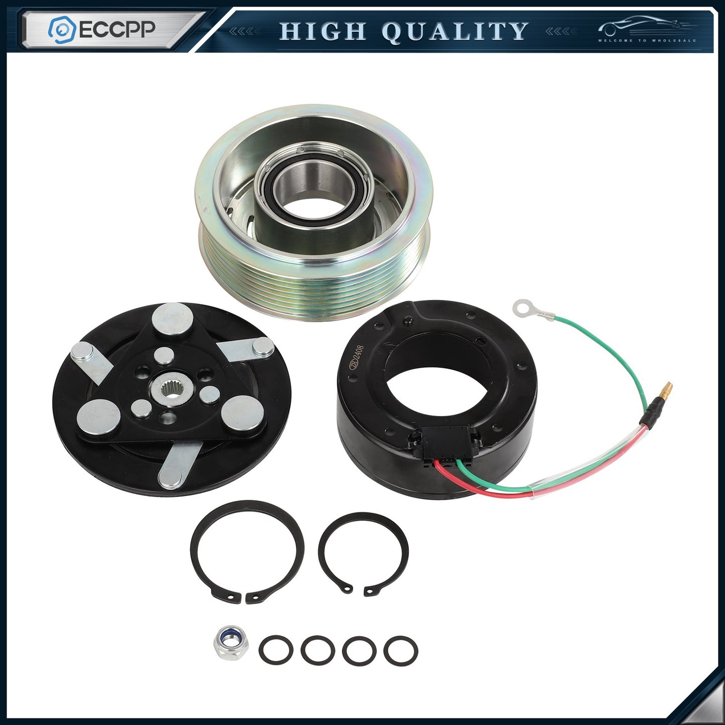 For 16-18 Acura ILX 15-16 Honda CR-V L4 2.4L AC A/C Compressor Clutch Kit