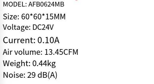 1PC  AFB0624MB 24V 0.10A 6015 6CM Yaskawa 5 Series Drive Cooling Fan