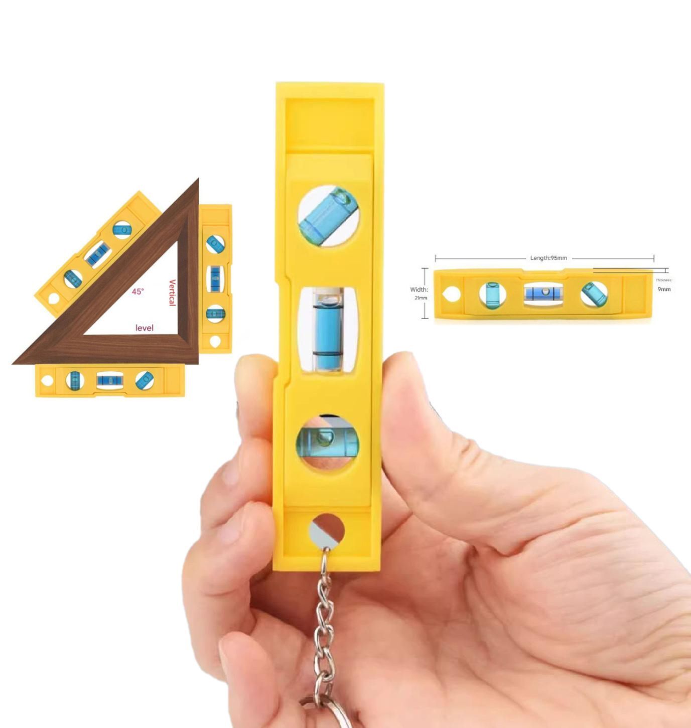 Portable Magnetic Mini Spirit Level 3in1 Angle Measurement Installation Aid Tool