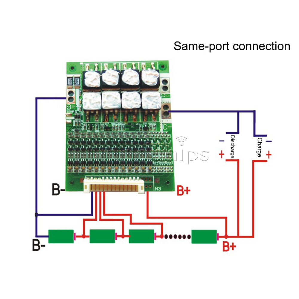 13S 48V 50A Battery Balanced Protection Board BMS PCB Circuit For E-bike Motor