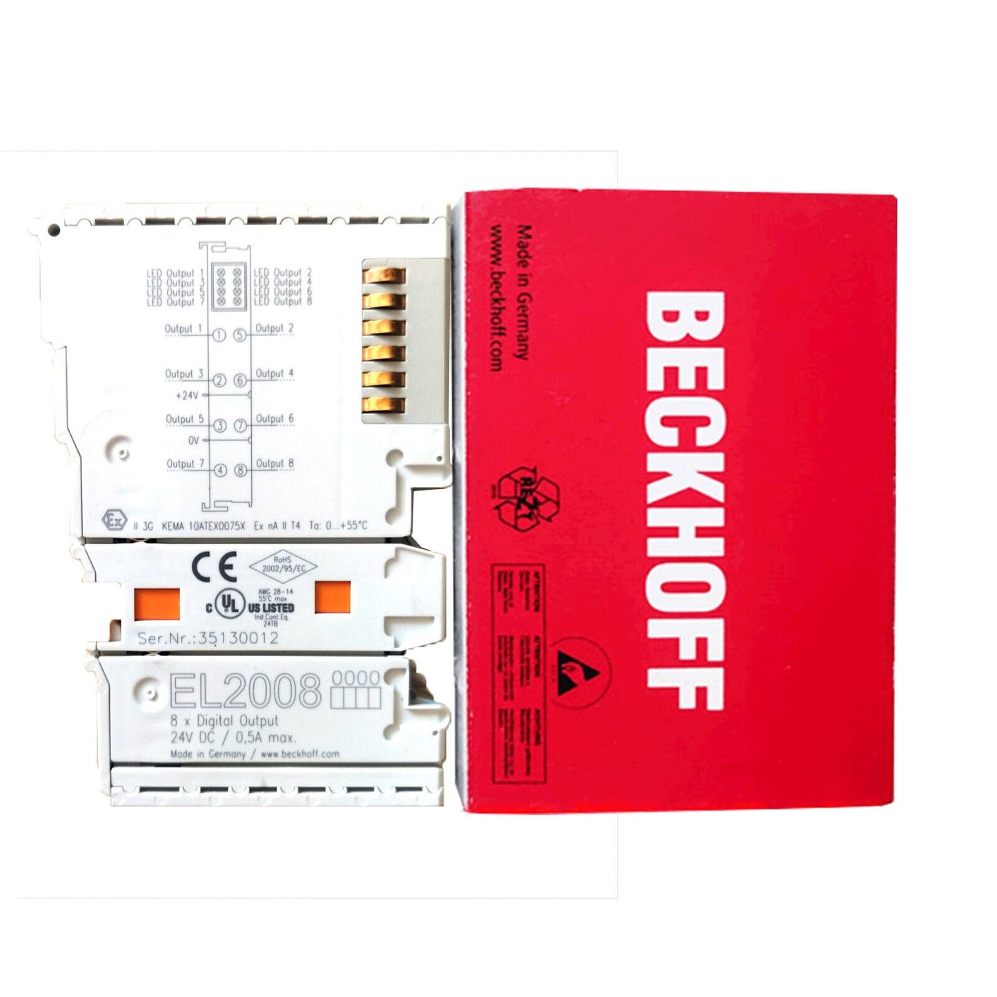 BECKHOFF EL2008 EL2008-0000 8-channel Digital Output Terminal In Box