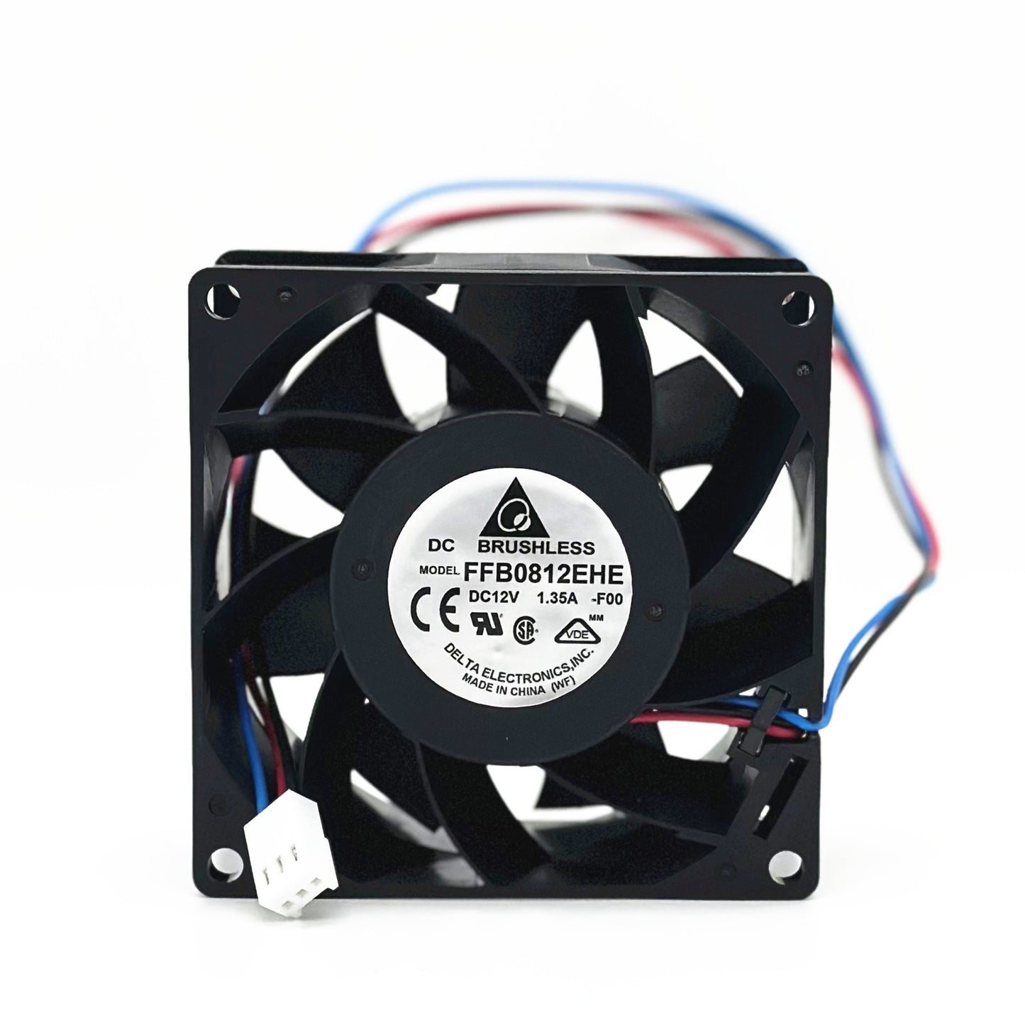 For Delta FFB0812EHE-F00 DC 12V 1.35A 8CM 8038 Large Air Volume Cooling Fan 3pin