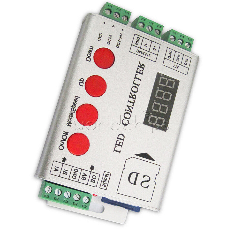 DC5-12V LED Full Color Single Port Max 2048pixel Display Light Source Controller