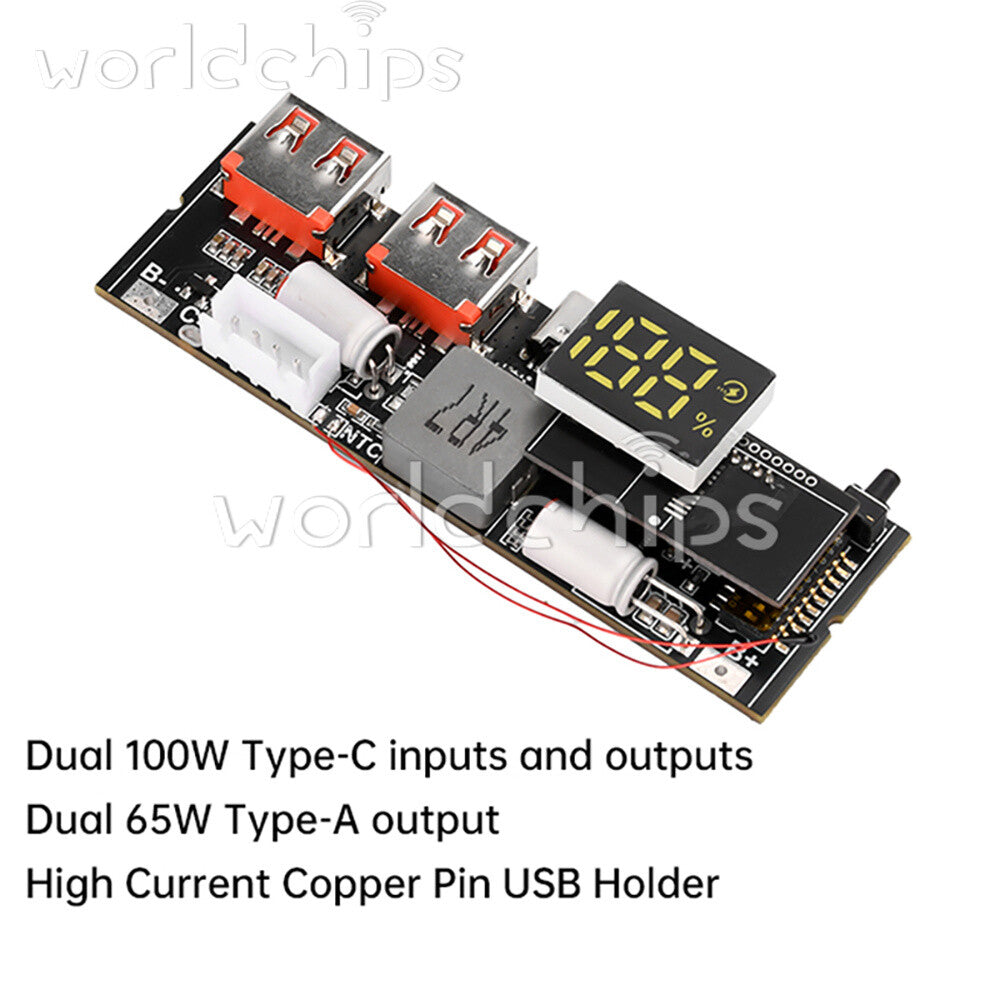 3S 4S 5S 65W 100W 4-USB Two way Fast Charging Module Power Bank Circuit Board
