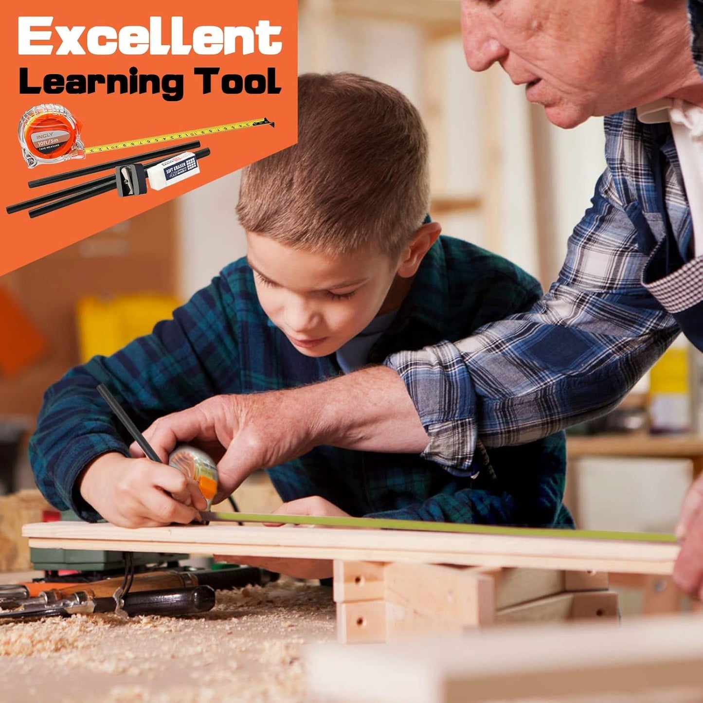 95-Piece Kids Real Tool Set, Includes Tool Belt & Bag, for DIY & Learning
