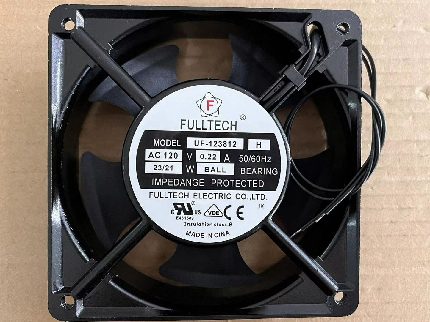 FULLTECH UF-123812 H AC120V 0.22A 12038 120mmX38mm 12cm AC cooling fan