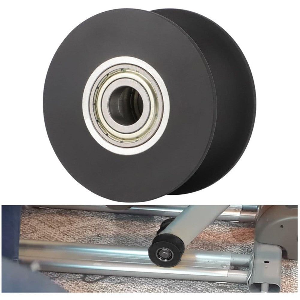 Fitness Equipment Rollers Replacement for Elliptical Machine Polyurethane Black