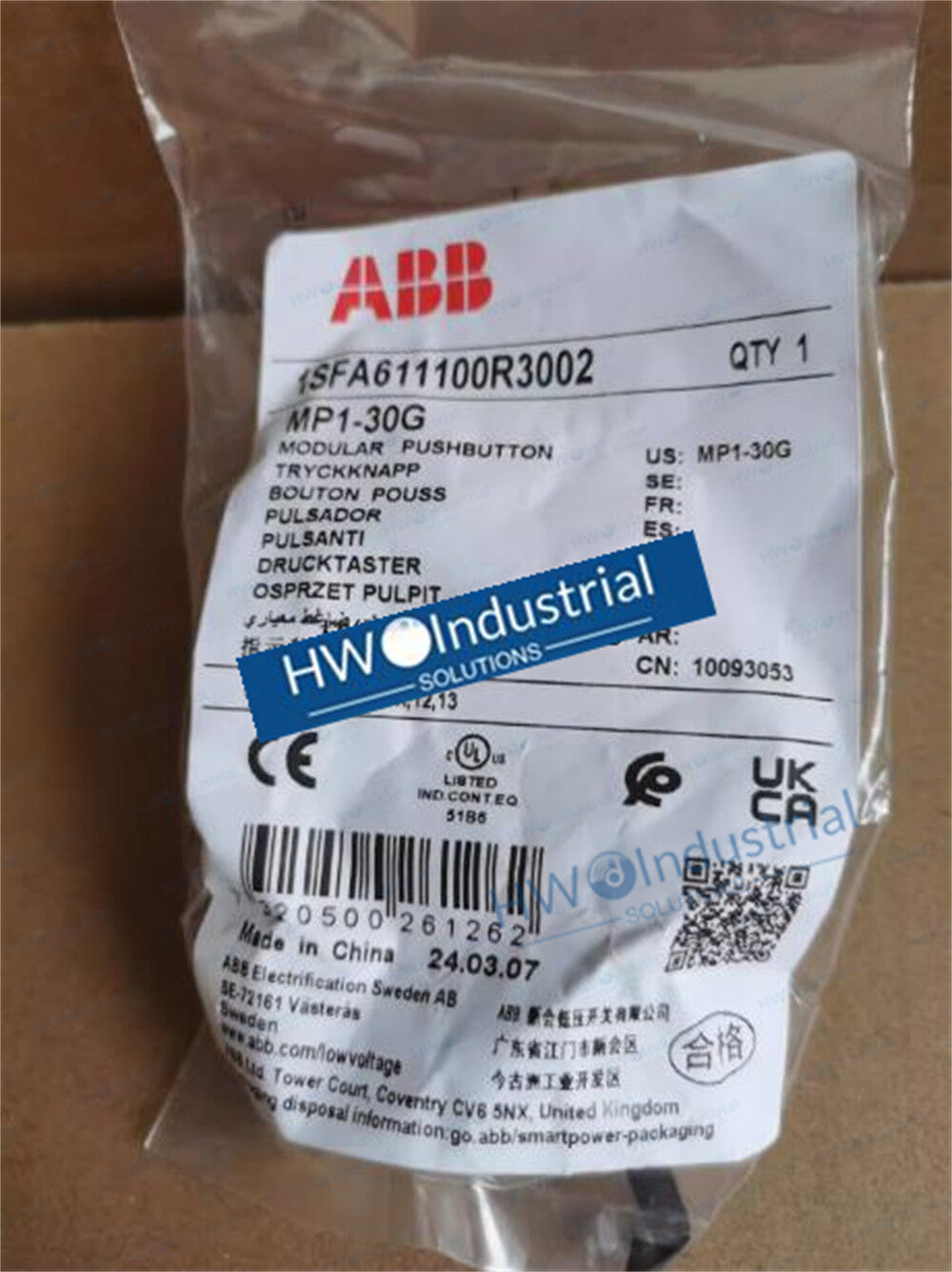 2/Pieces MP1-30G MP130G ABB Metal Front Ring Green Flat Button Head