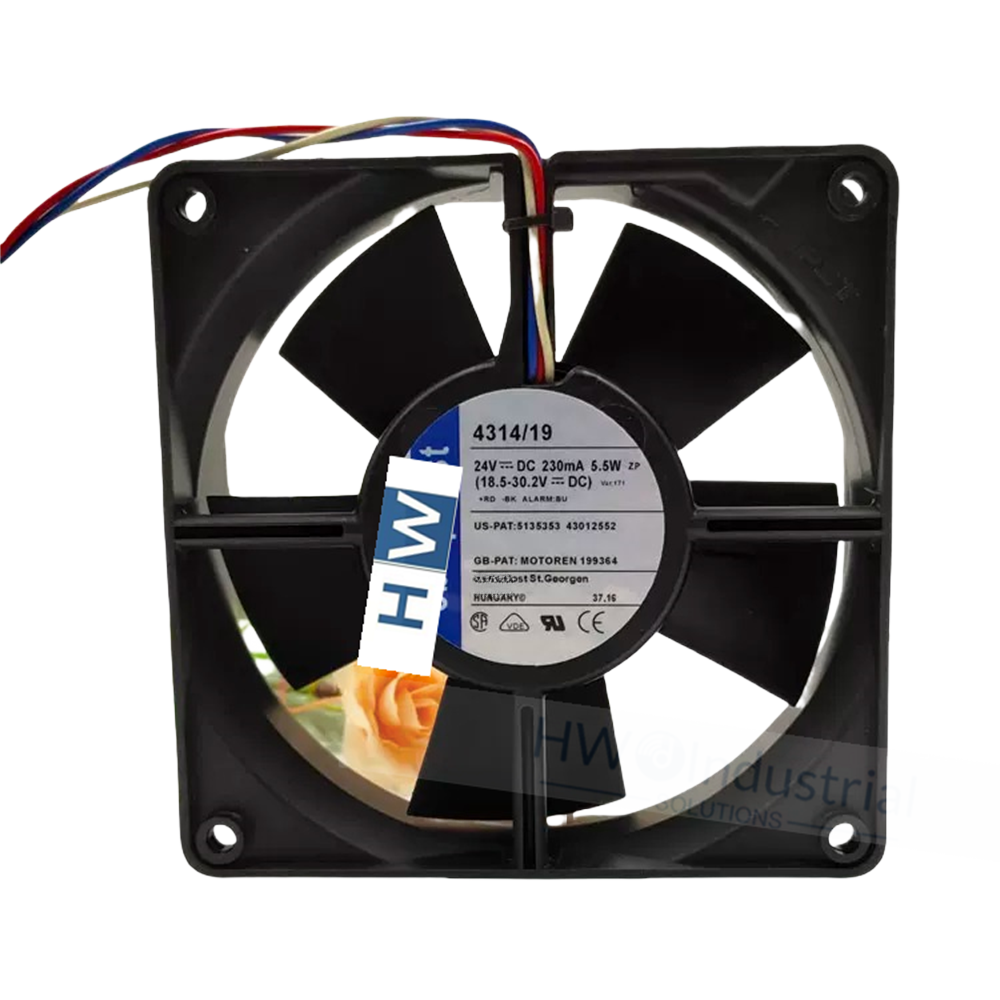 1/piece  4314/19 3-wire 24V 230mA 5.5W 12CM 12032 ABB Inverter Cooling Fan