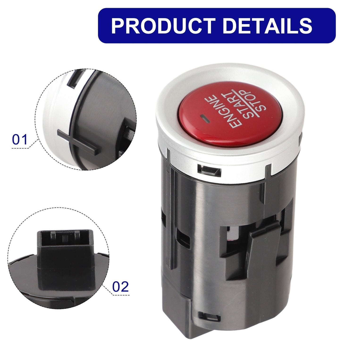 Start Stop Push Button Switch for Honda For Fit Vehicles from 2015 to 2018