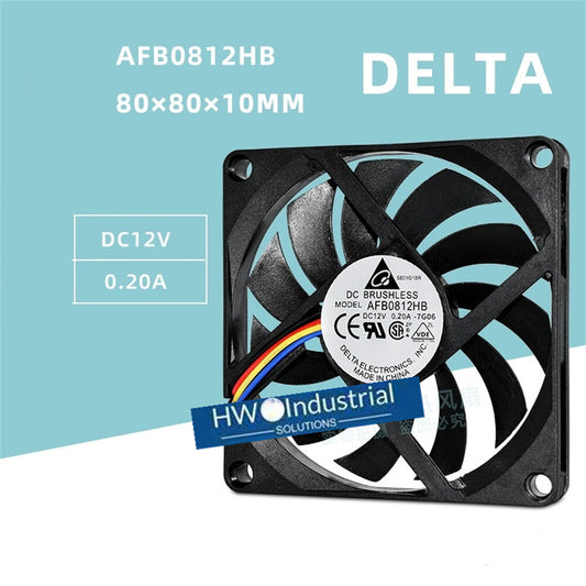 1/piece AFB0812HB Delta 8010 12V 0.2A 8CM 4wire PWM Speed Regulation Chassis Fan