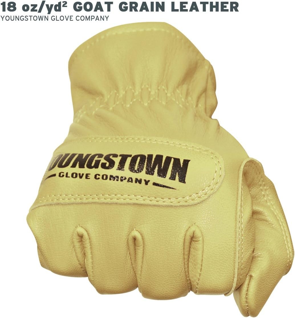 Double Layered Leather Work Gloves, Large - Arc Rated, Puncture Resistant