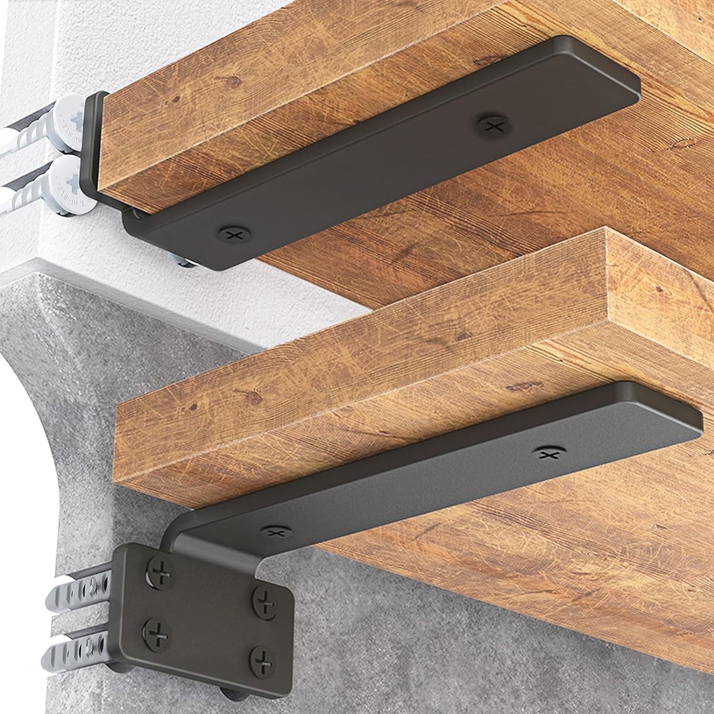 Shelf Bracket, Heavy Duty Floating Shelf Brackets 6 Inch Long, 6 Pack Brackets f