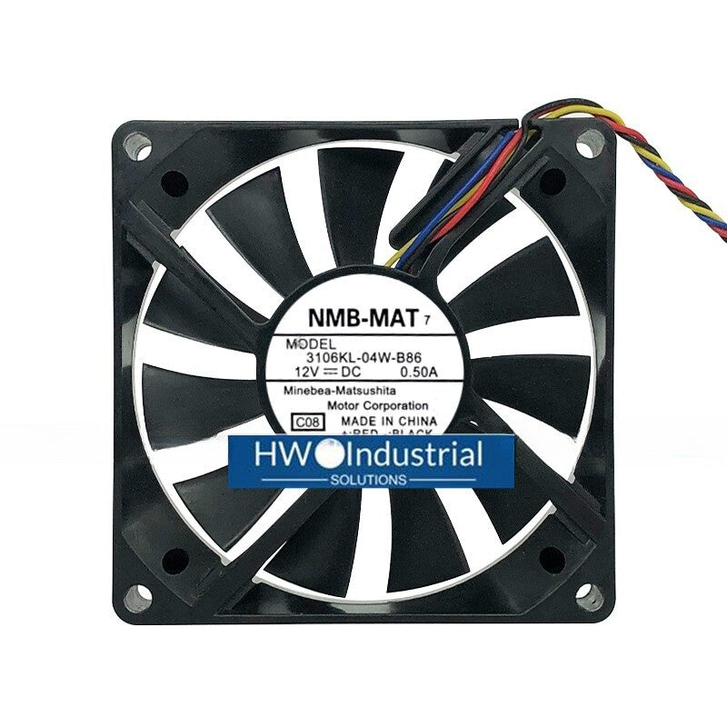 NMB 3106KL-04W-B86 12V 0.50A 8015 8CM 4-wire PWM Chassis Cooling Fan