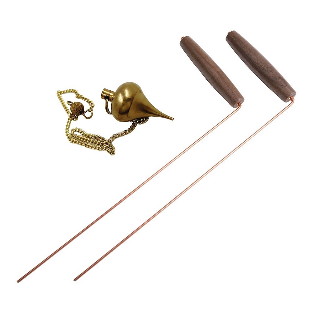 Copper and Walnut Dowsing Rods Kit with Elegant Design for Enthusiasts