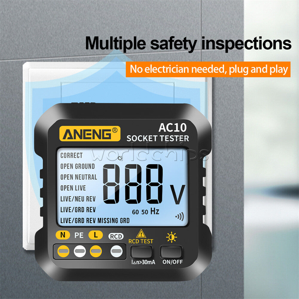 ANENG AC10 Socket Tester Voltage Test Zero Line Plug Polarity Phase Detector