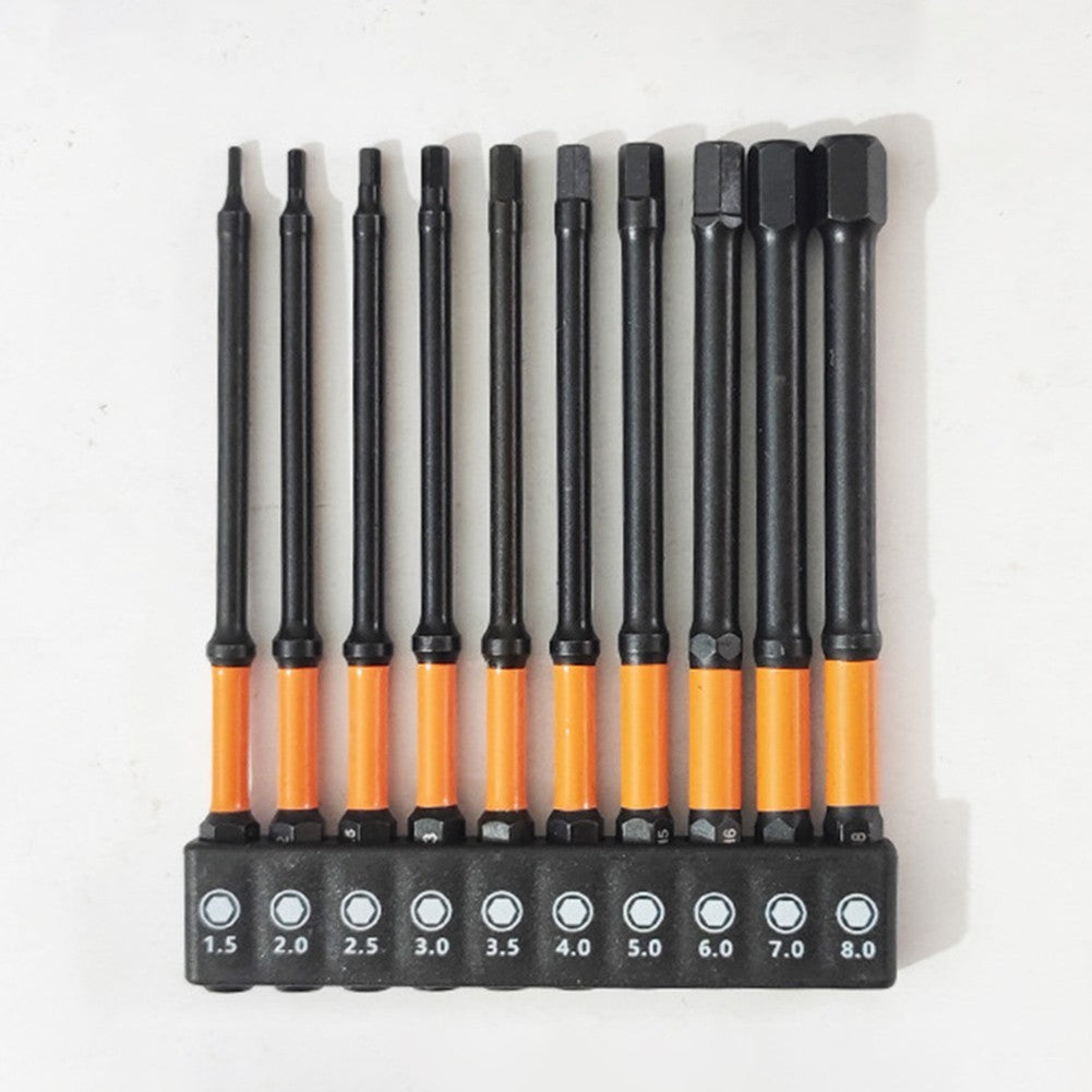 For Impact Hex Driver Bit Set 20pcs Metric SAE with Magnetic Holder 100mm