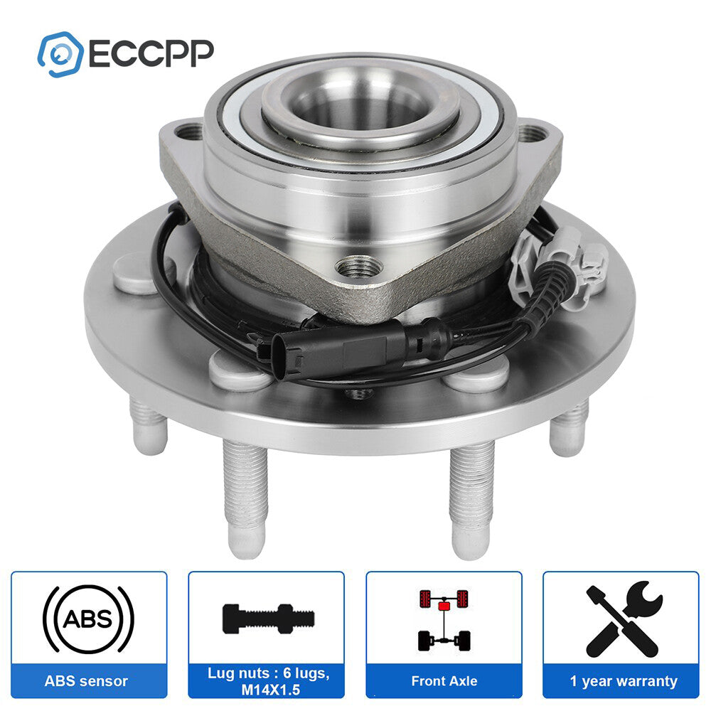 1Pc Wheel Hub Bearing Front 4WD For Chevy Silverado 1500 Sierra 1500 2007-2013