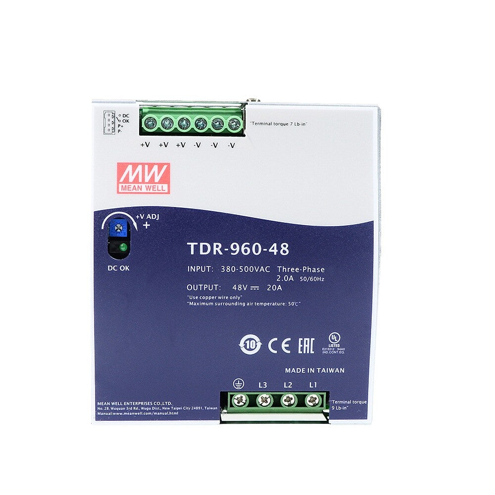 1pcs MEAN WELL TDR-960-48 Rail Switching Power Supply 48V 20A 960W