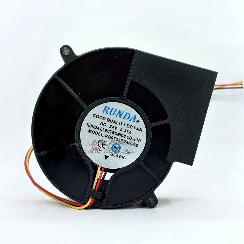 RUNDA RB9733B24H-FS DC24V 0.37A 3-wire server turbine cooling fan