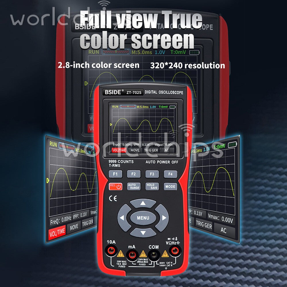 Digital Multimeter AC/ DC Handheld Voltmeter Ammeter Ohmmeter Meter 0-9999 Count
