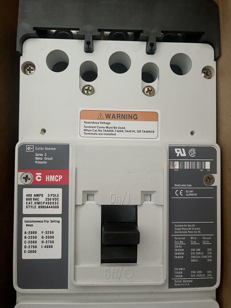 1PCS  Circuit Breaker HMCP400X5C 400A