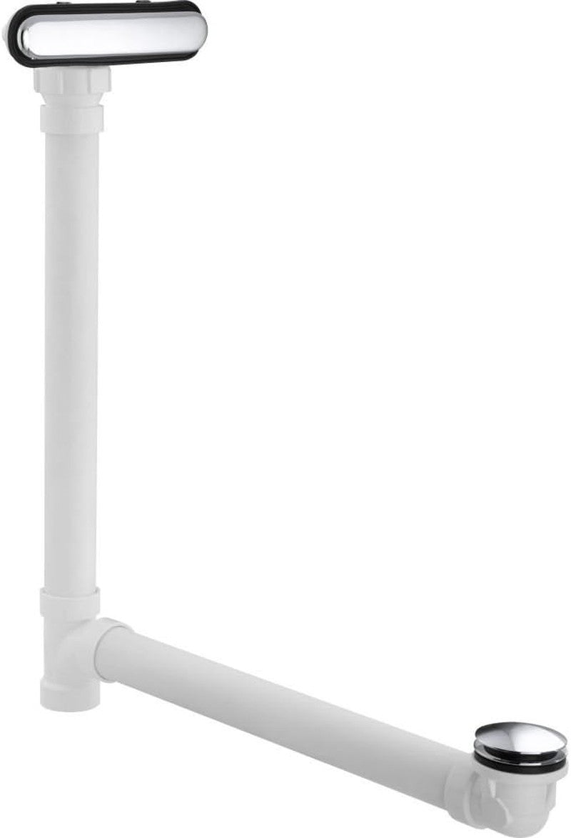 7272-CP Slotted Overflow Bath Drain with Toe-Tap Stopper, Polished Chrome