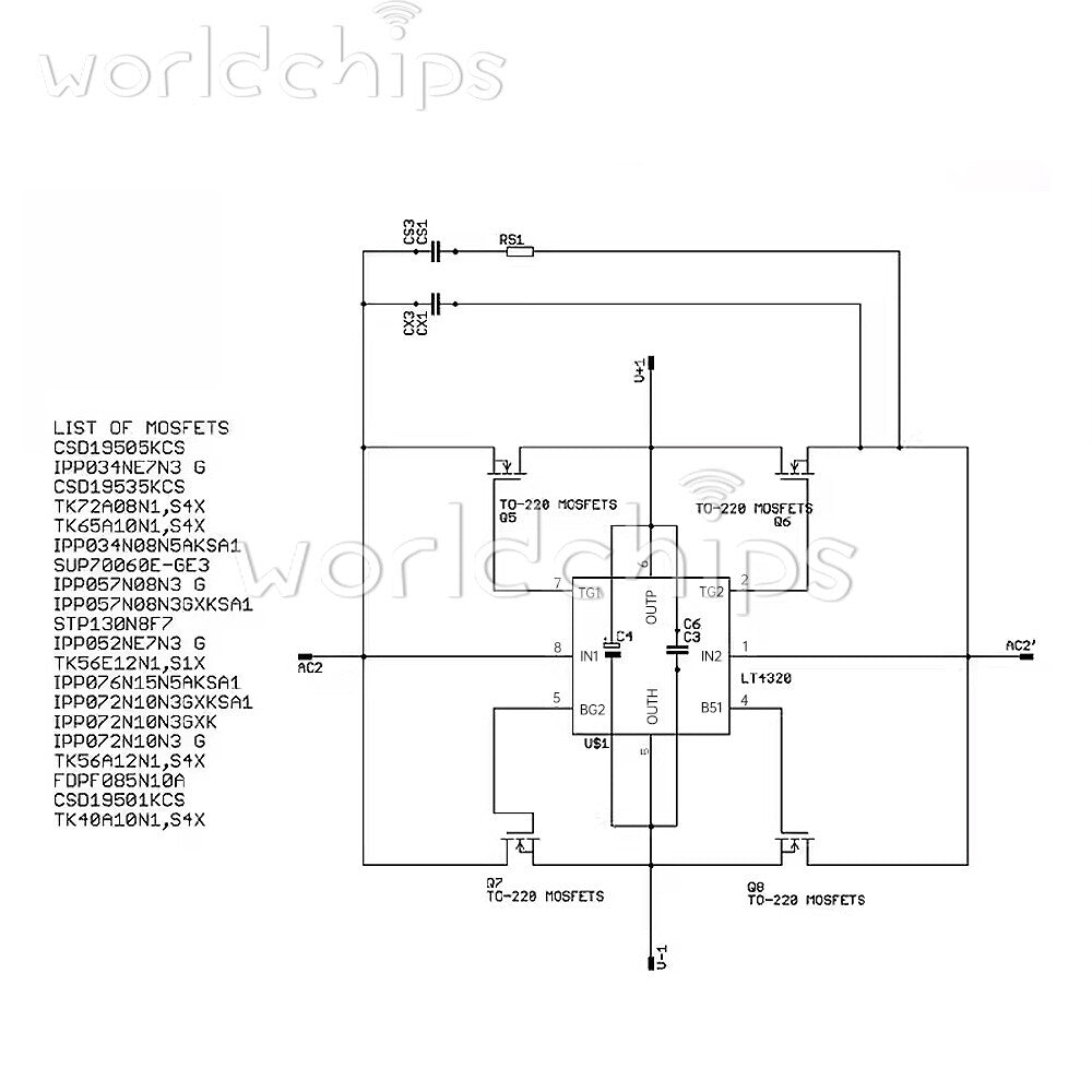 AC 7-40V Ideal Diode Rectifier Bridge Module LT4320 Class A power Amplifier