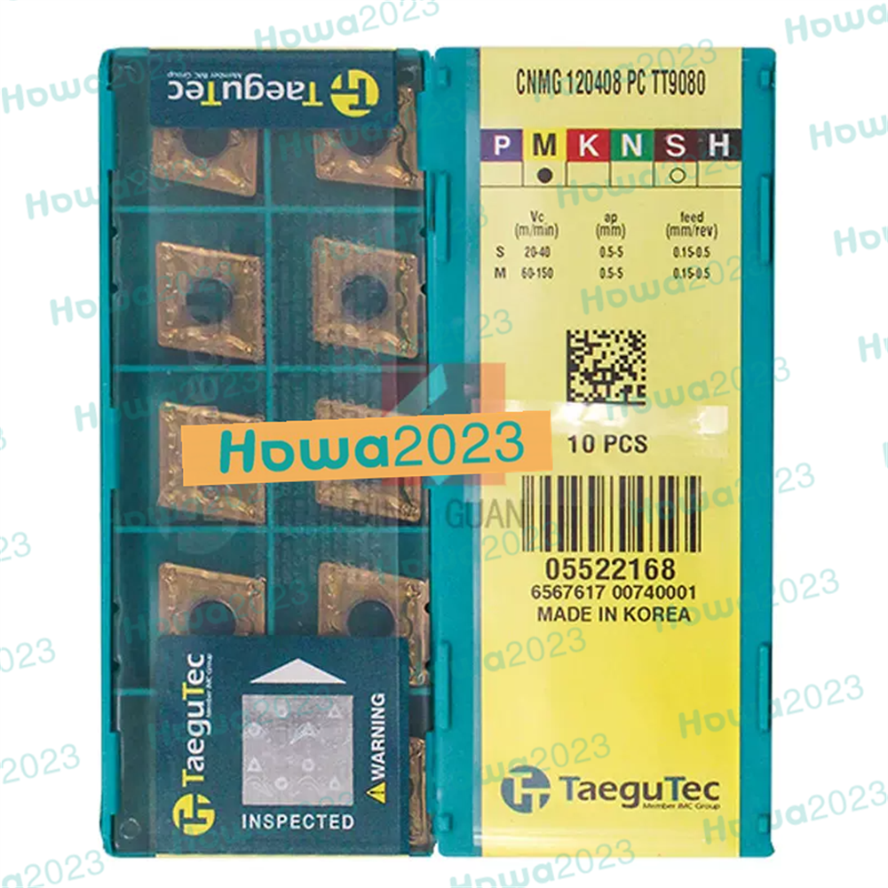 10Pieces/Box Taegutec CNMG120408PC TT9080 CNMG120408 PC Blade Carbide Inserts