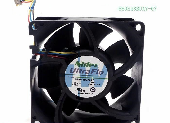 1Pc    H80E48BUA7-07 NIDEC 8038 DC48V 0.46A High Air Volume Inverter Fan