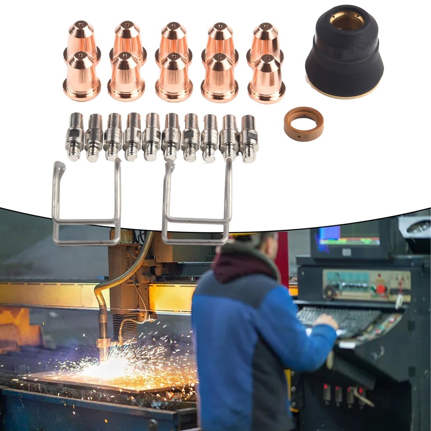 Plasma Torch Kit Plasma Cutter Set Accessories Plasma Nozzle Replacements