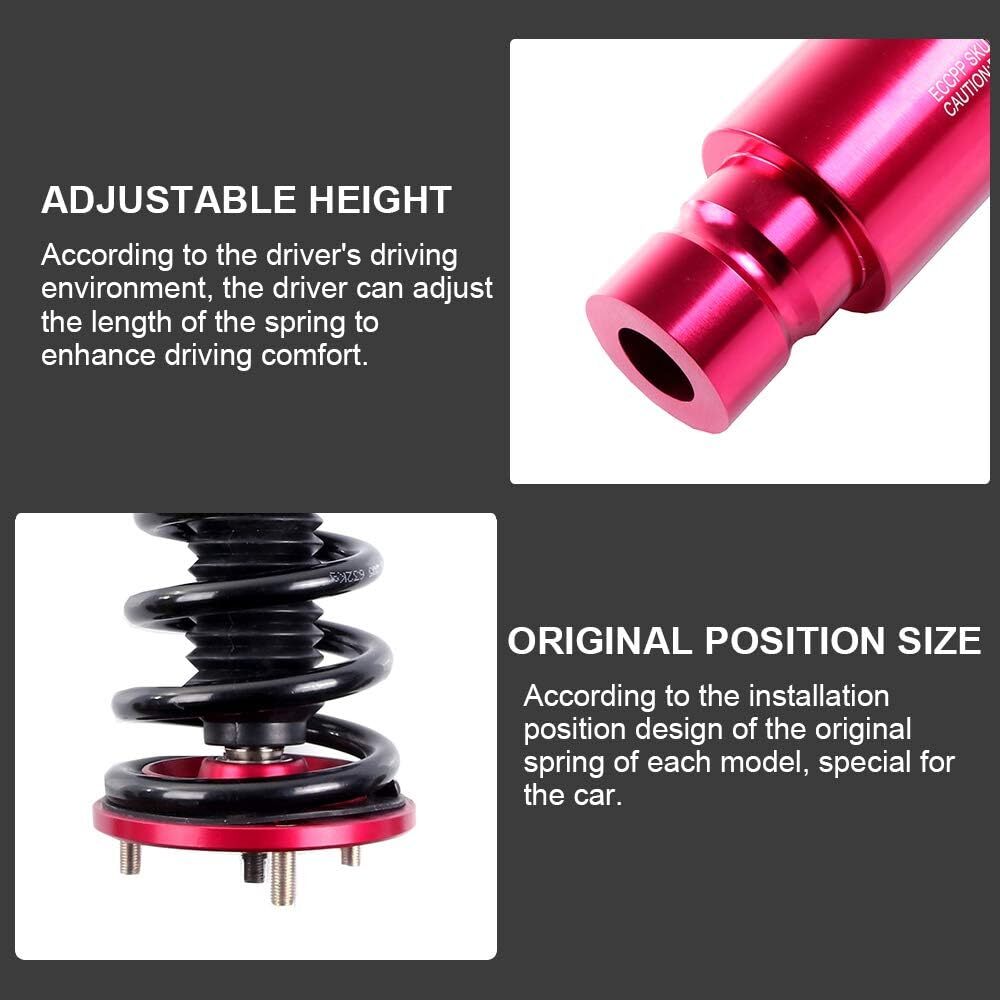 Coilovers Coil Springs Shocks Suspension Kit For 1995-99 Mitsubishi Eclipse 2.4L