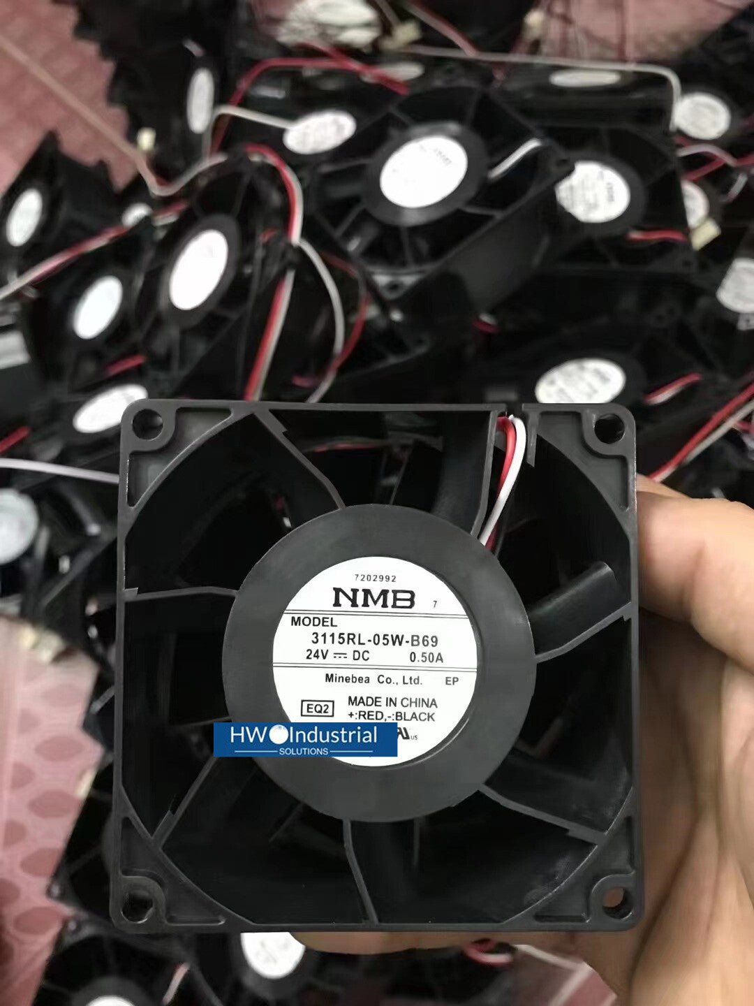 NMB 3-wire 3115RL-05W-B69 24V 0.50A 8CM 8038 Inverter Cooling Fan